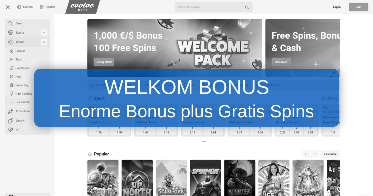 Evolve Bets Casino | Online Spelen in Nederland