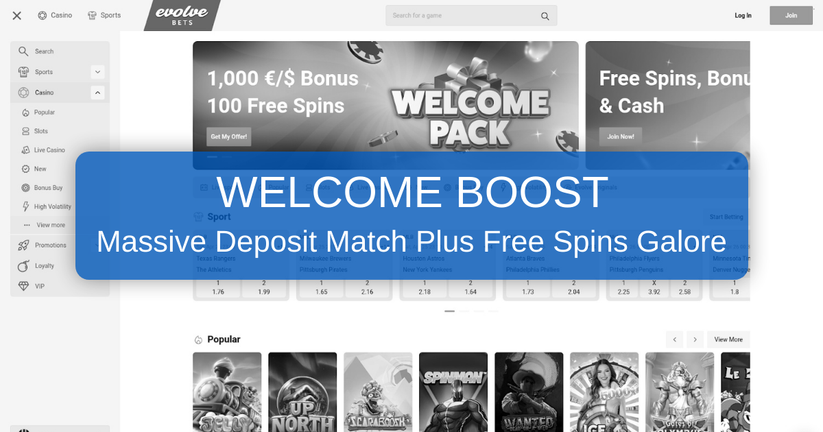 Evolve Bets Casino | Play Online & Win Fast